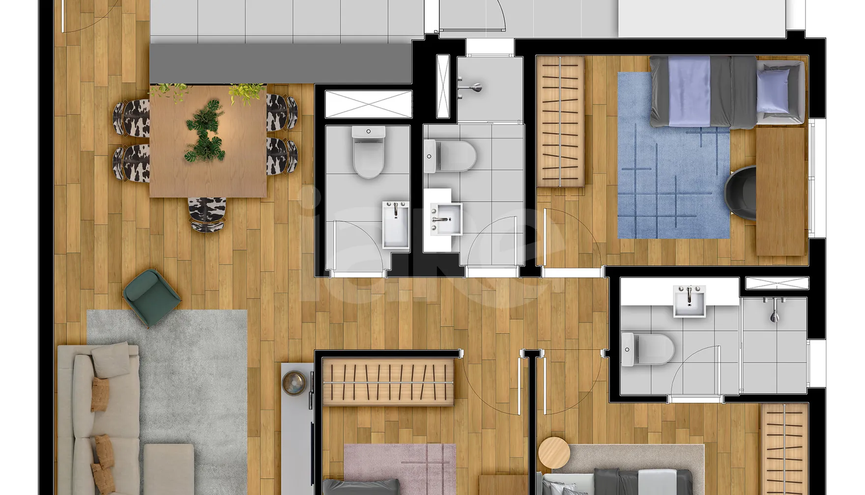 Planta — Apartamento 111 m²