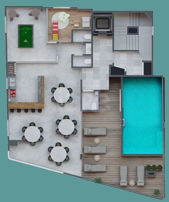 Planta — Pavimento lazer