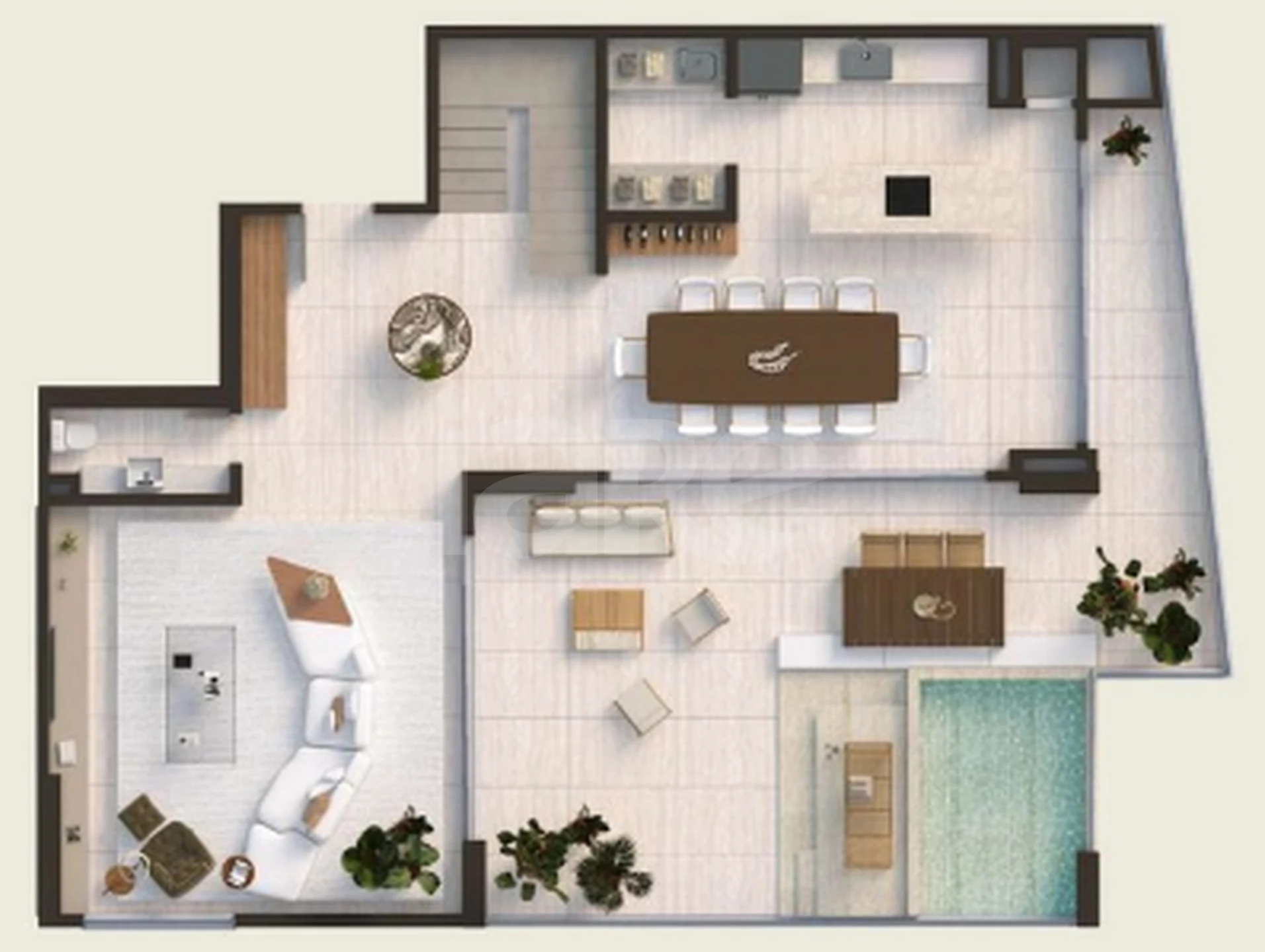 Planta — Cobertura Duplex 320 m²