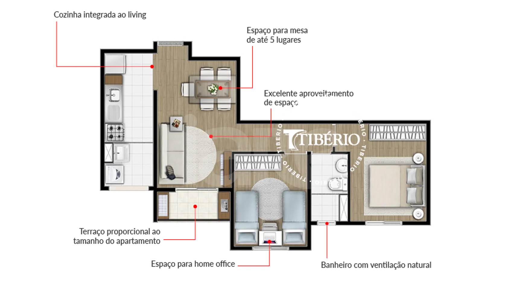 Planta — Apartamento 48,18 m²
