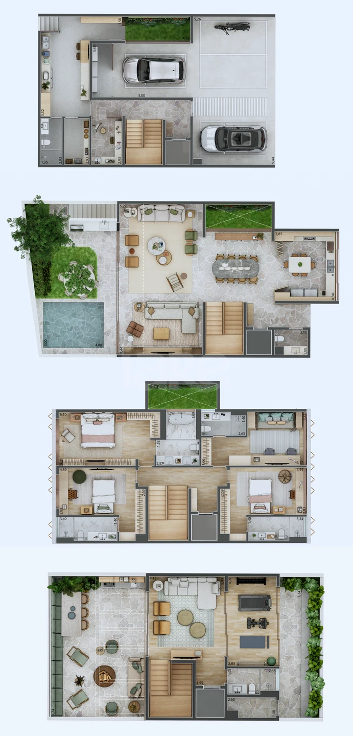 Planta — Casa em Condomínio 586 m²