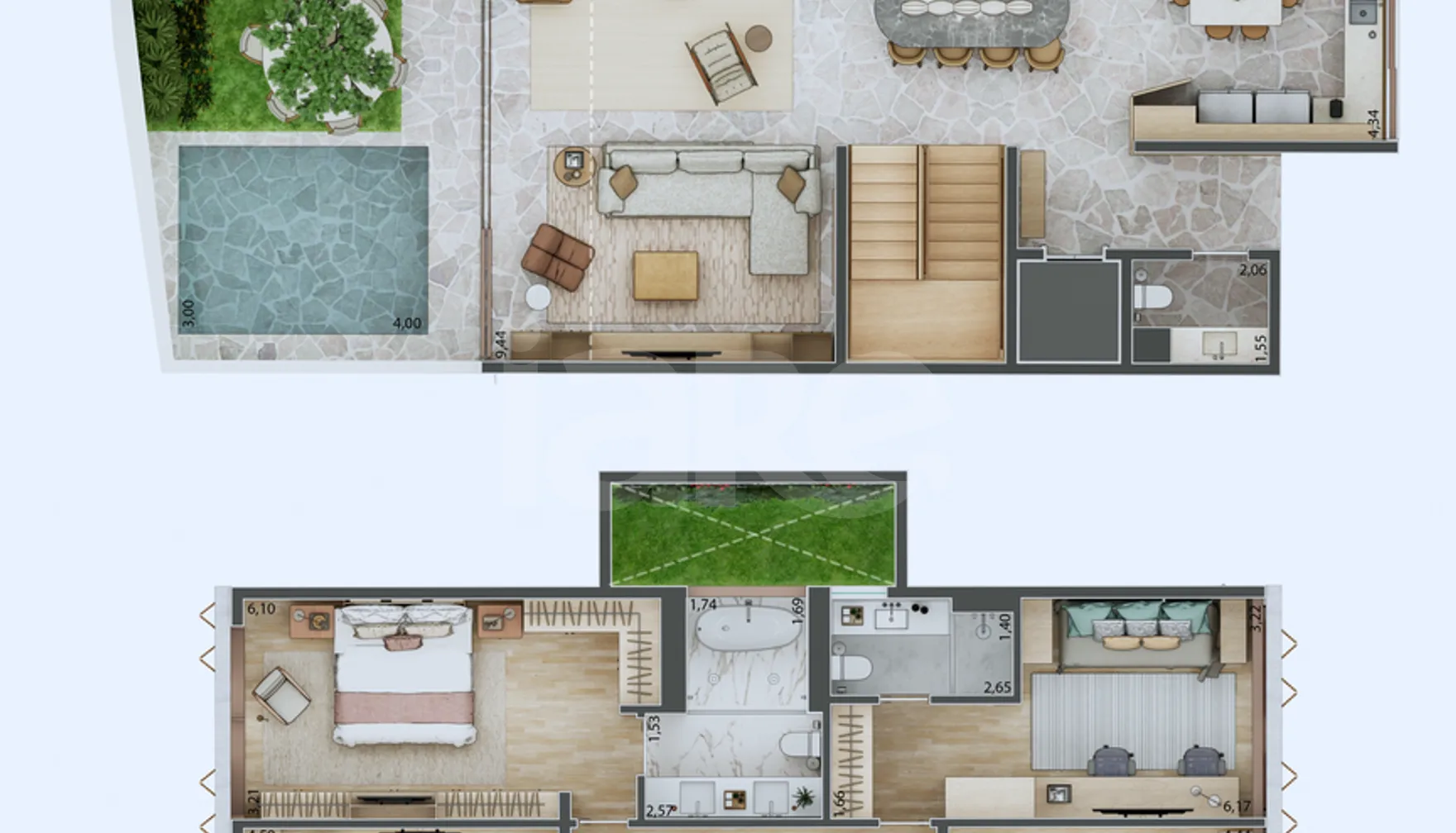 Planta — Casa em Condomínio 586 m²