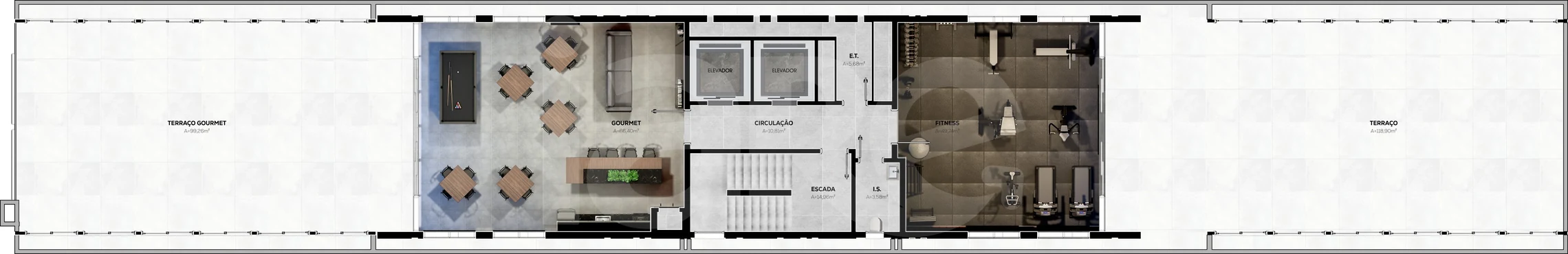 Planta — Pavimento rooftop