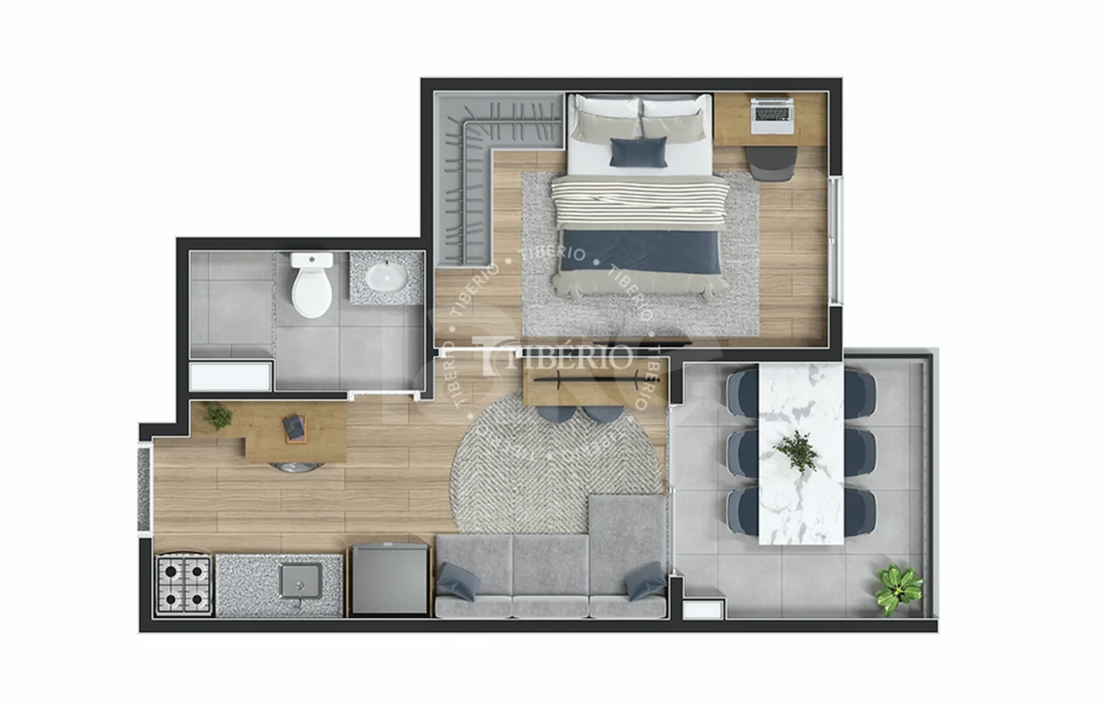 Planta — Apartamento 31,84 m²