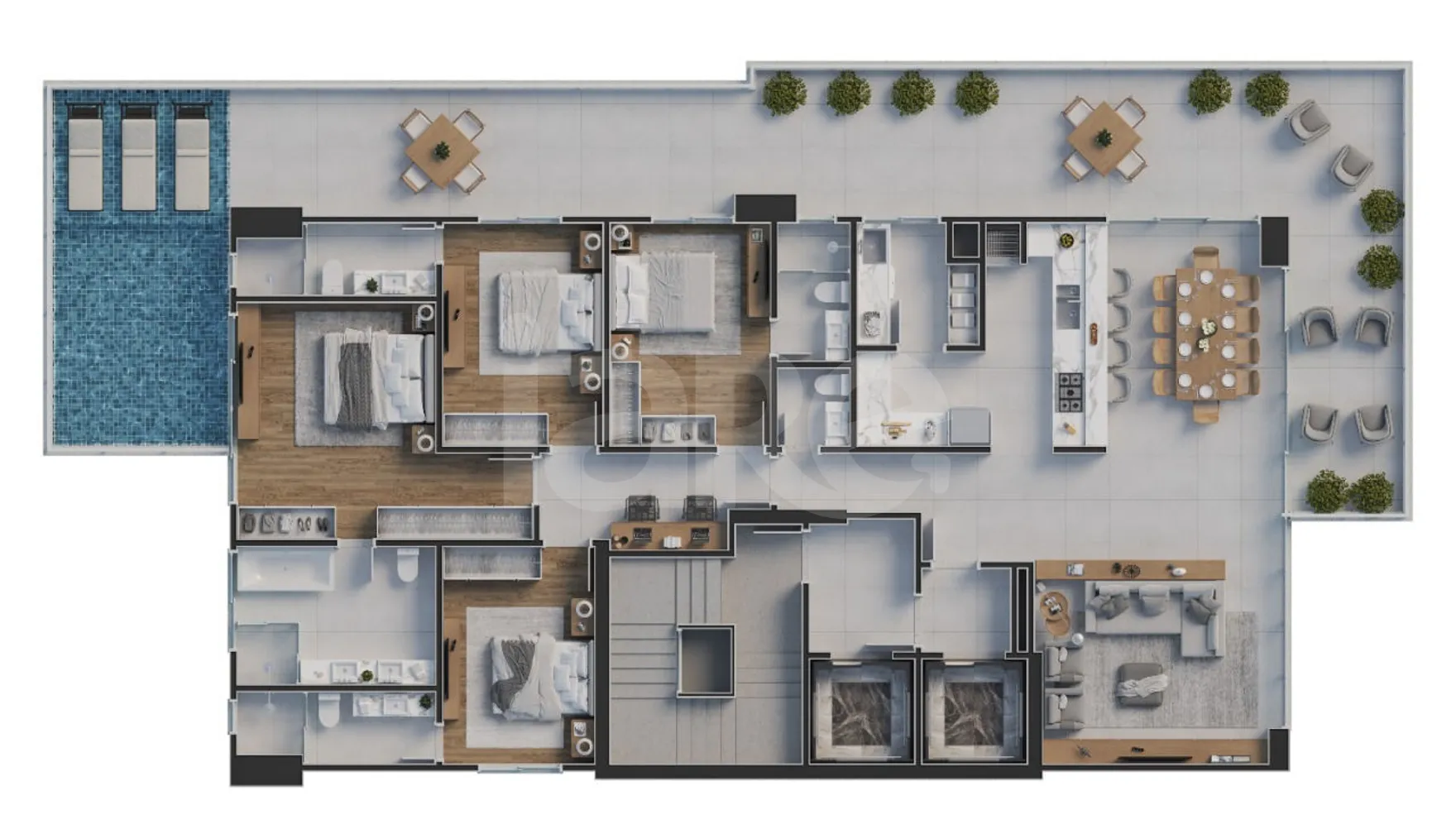 Planta — Garden 255 m²