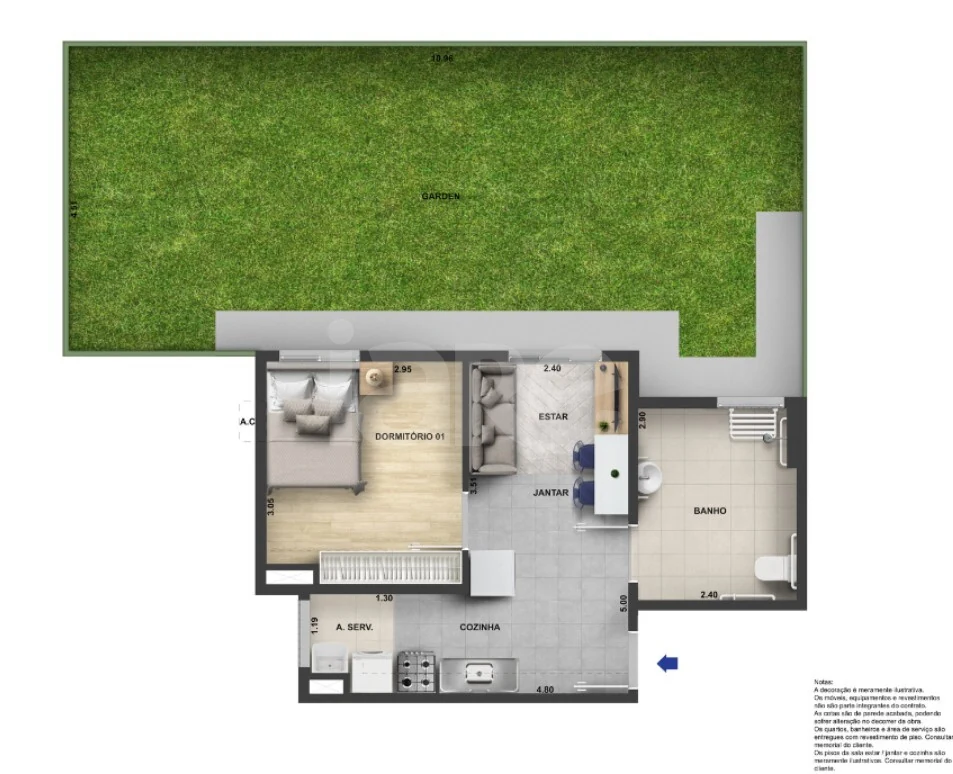 Planta — Garden 84 m²