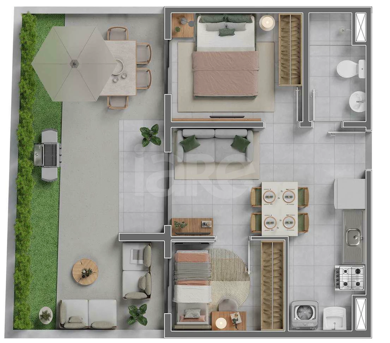 Planta — Garden 54,49 m²