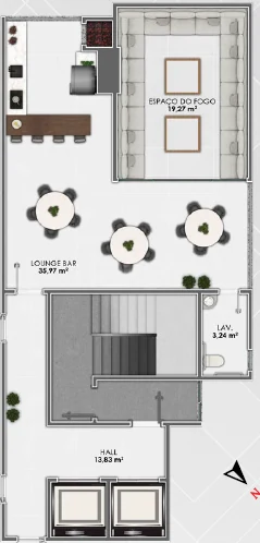 Planta — Pavimento rooftop