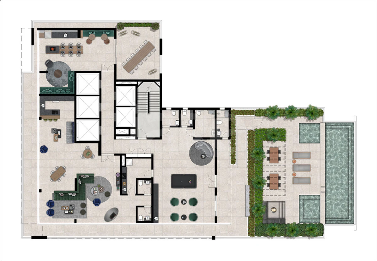 Planta — Pavimento cobertura