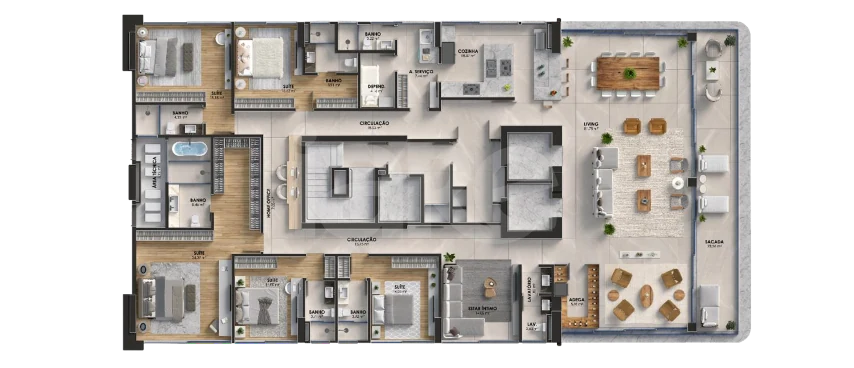 Planta — Apartamento 380,5 m²