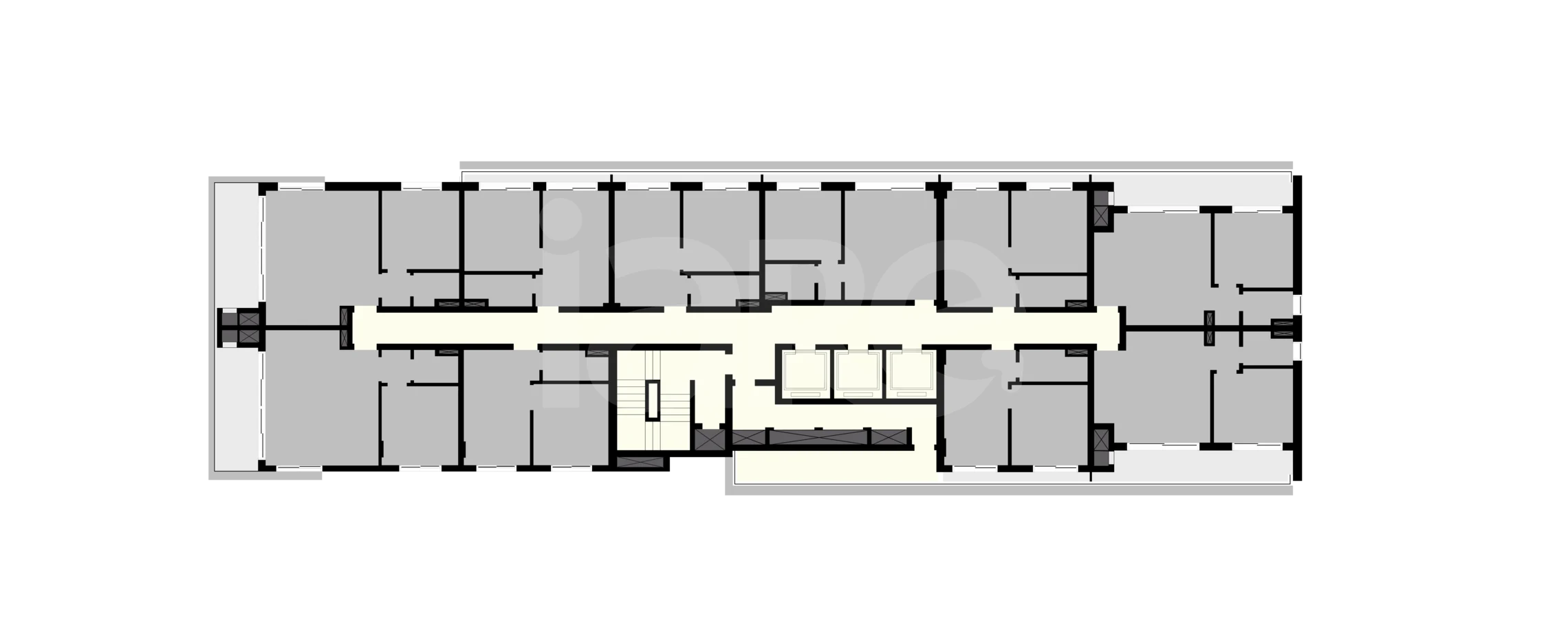 Planta — Pavimento 6 ao 9