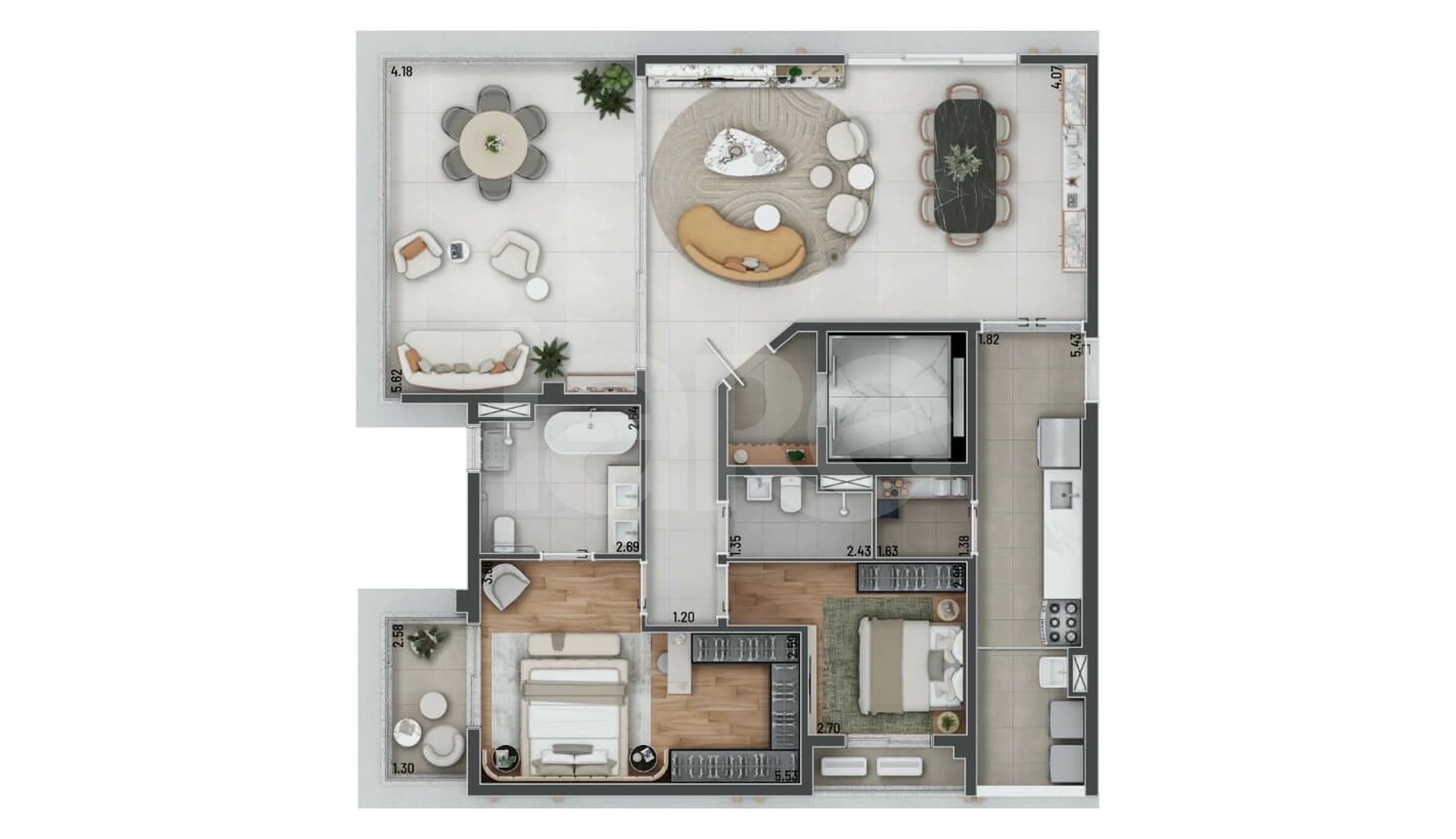 Planta — Garden 205,01 m²