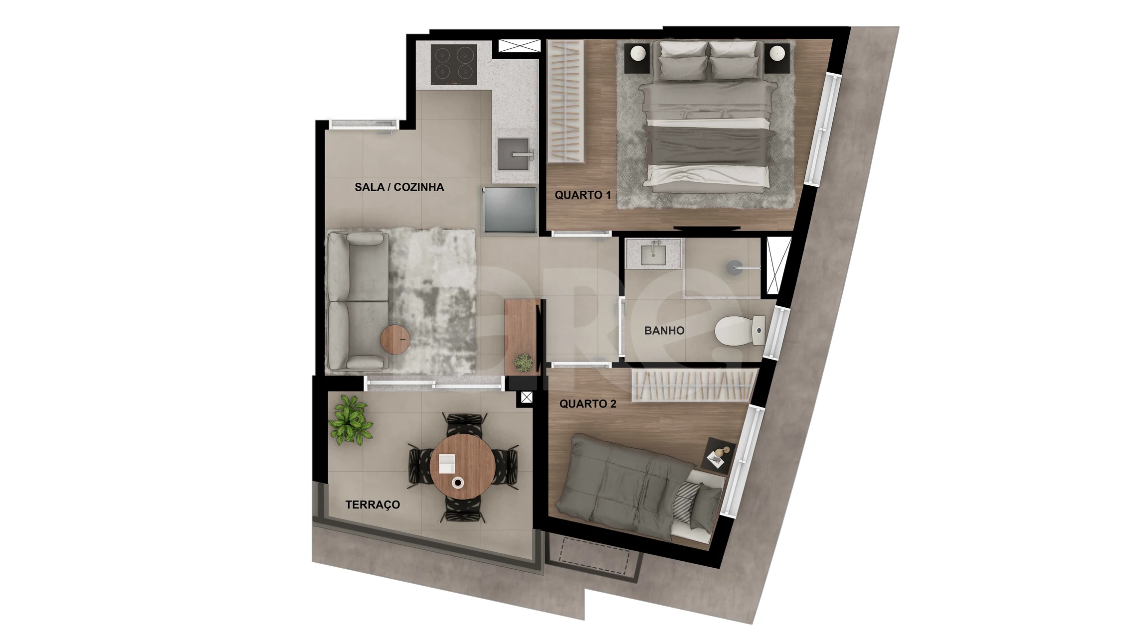 Planta — Apartamento 37,78 m²