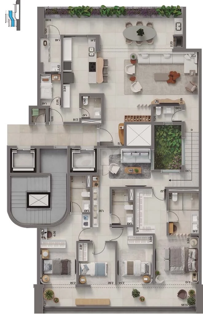 Planta — Apartamento 224,88 m²