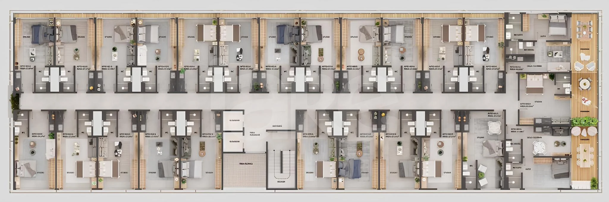 Planta — Pavimento 4 bloco a