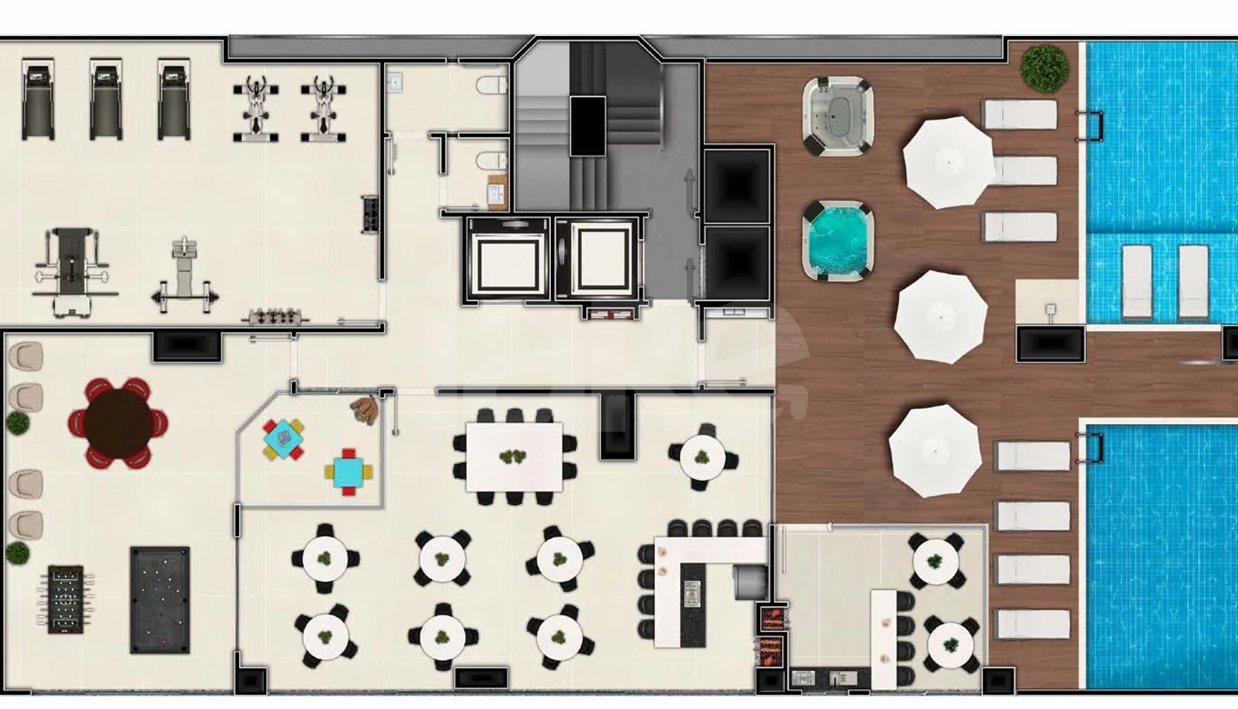 Planta — Pavimento lazer