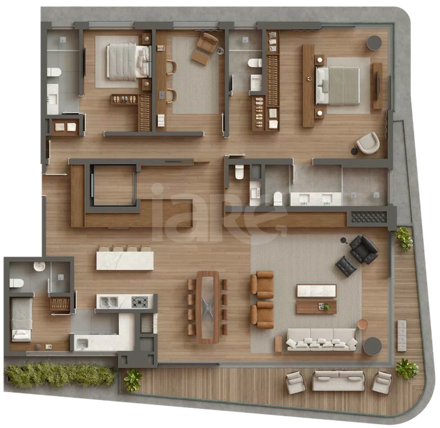 Planta — Apartamento 265,23 m²