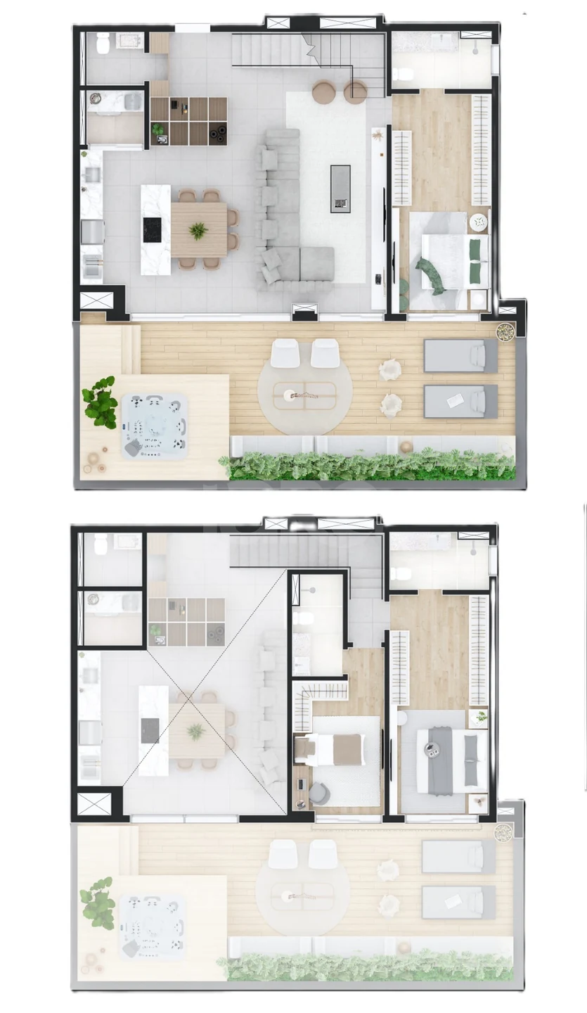 Planta — Garden 215,55 m² · 1º pavimento