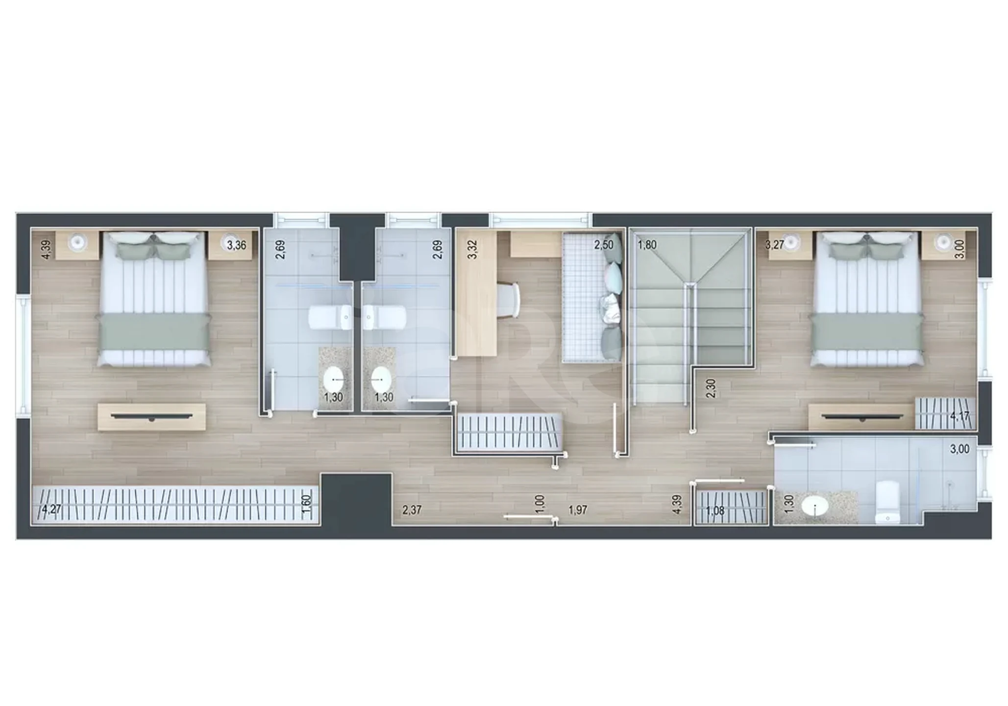 Planta — Cobertura Duplex 171,41 m²