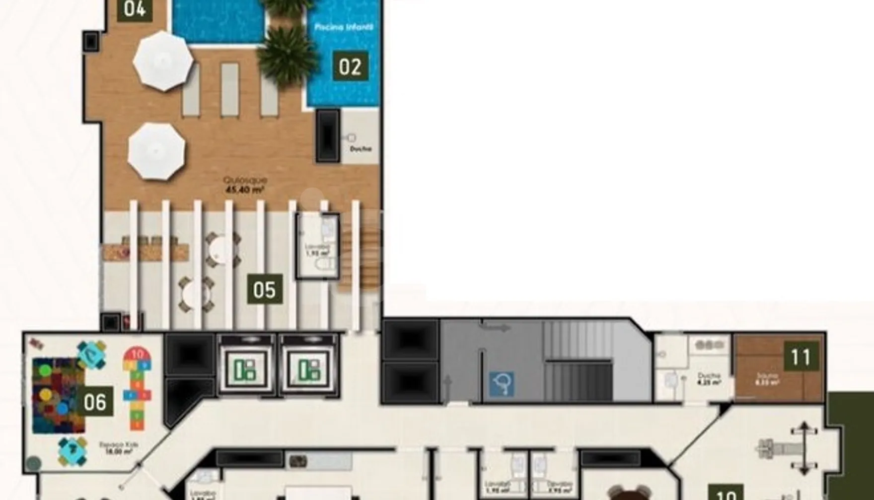 Planta — Pavimento lazer