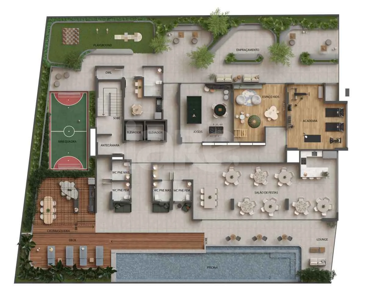 Planta — Pavimento lazer