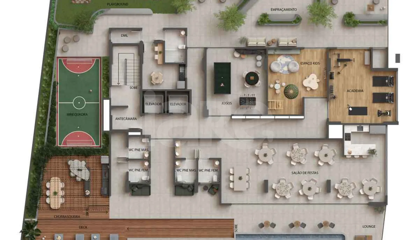 Planta — Pavimento lazer