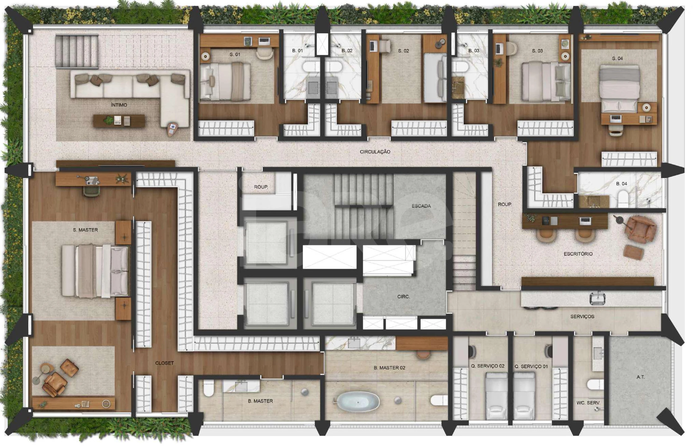 Planta — Apartamento 400 m²
