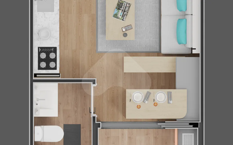 Théros Residencial - Studio com 19,4 m², em Alto da XV — foto 19