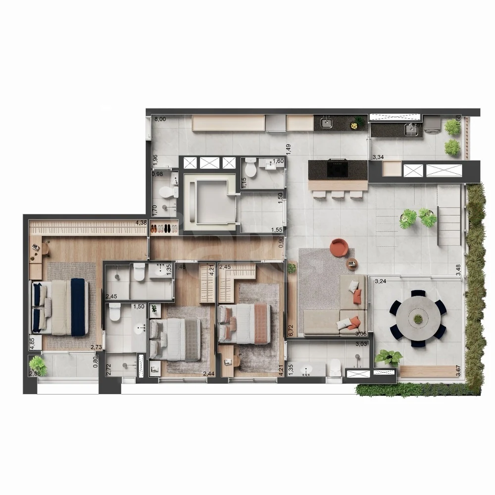 Planta — Garden 248,3 m²