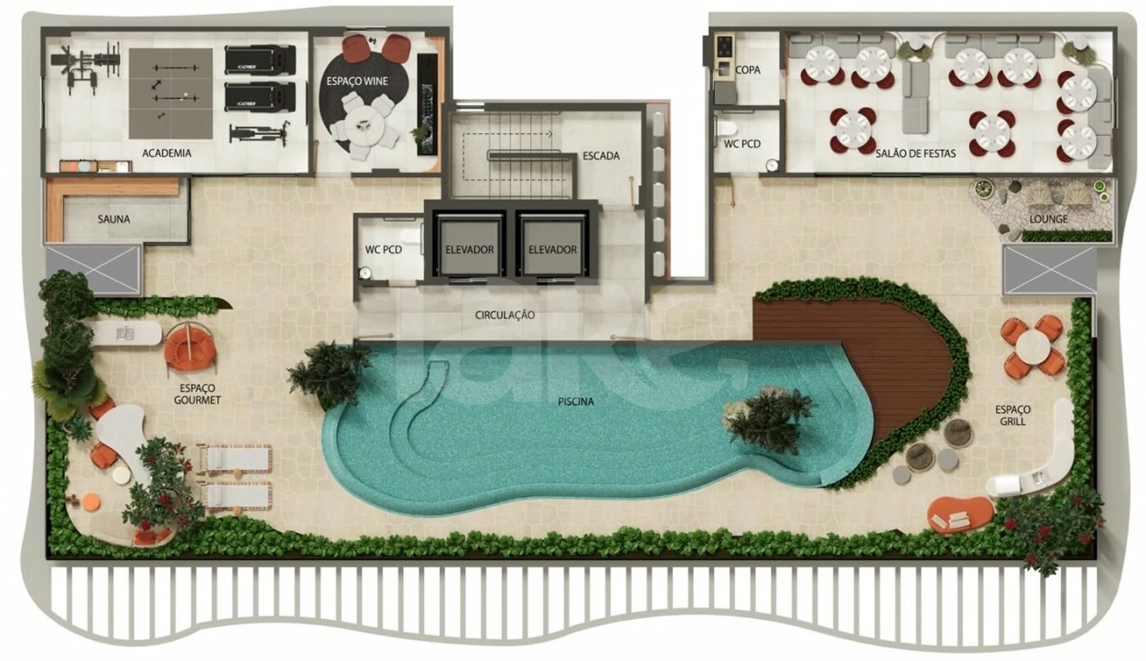 Planta — Pavimento rooftop
