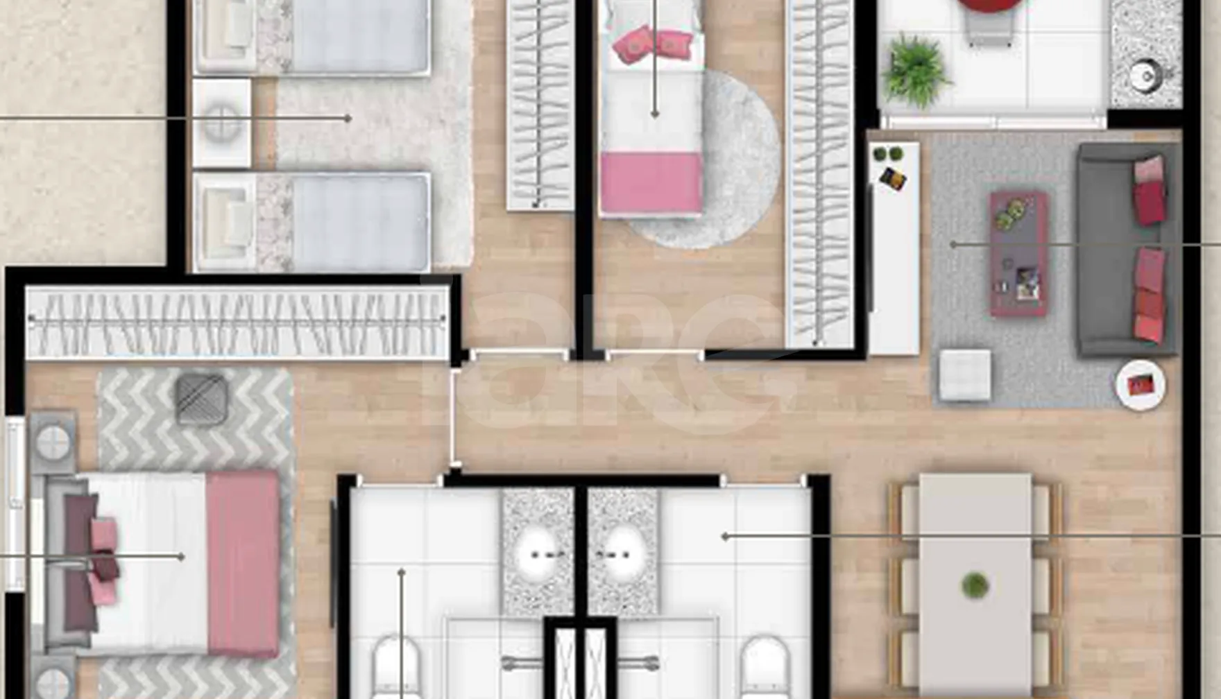 Planta — Apartamento 68,2 m²