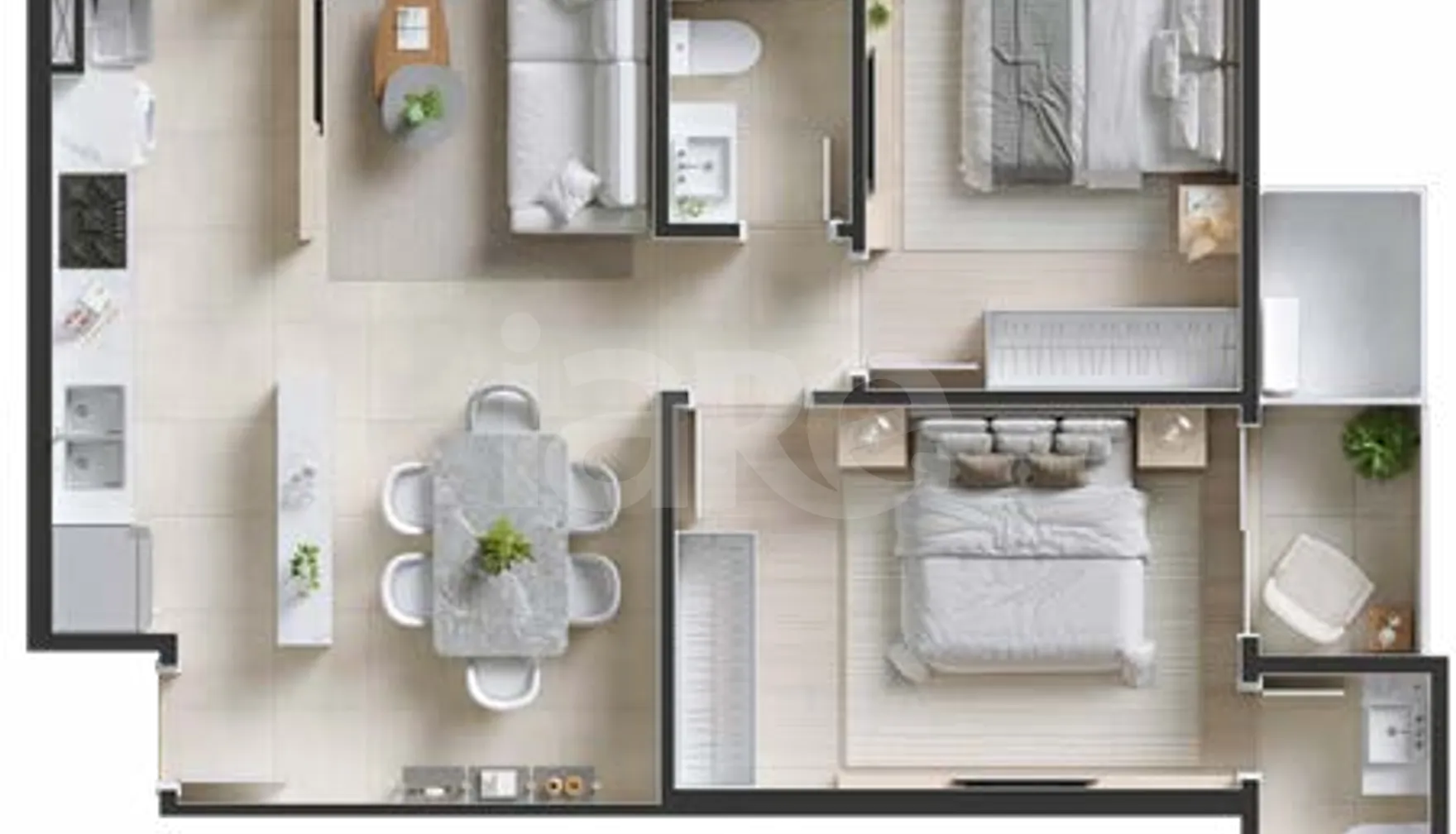 Planta — Apartamento 73,35 m²