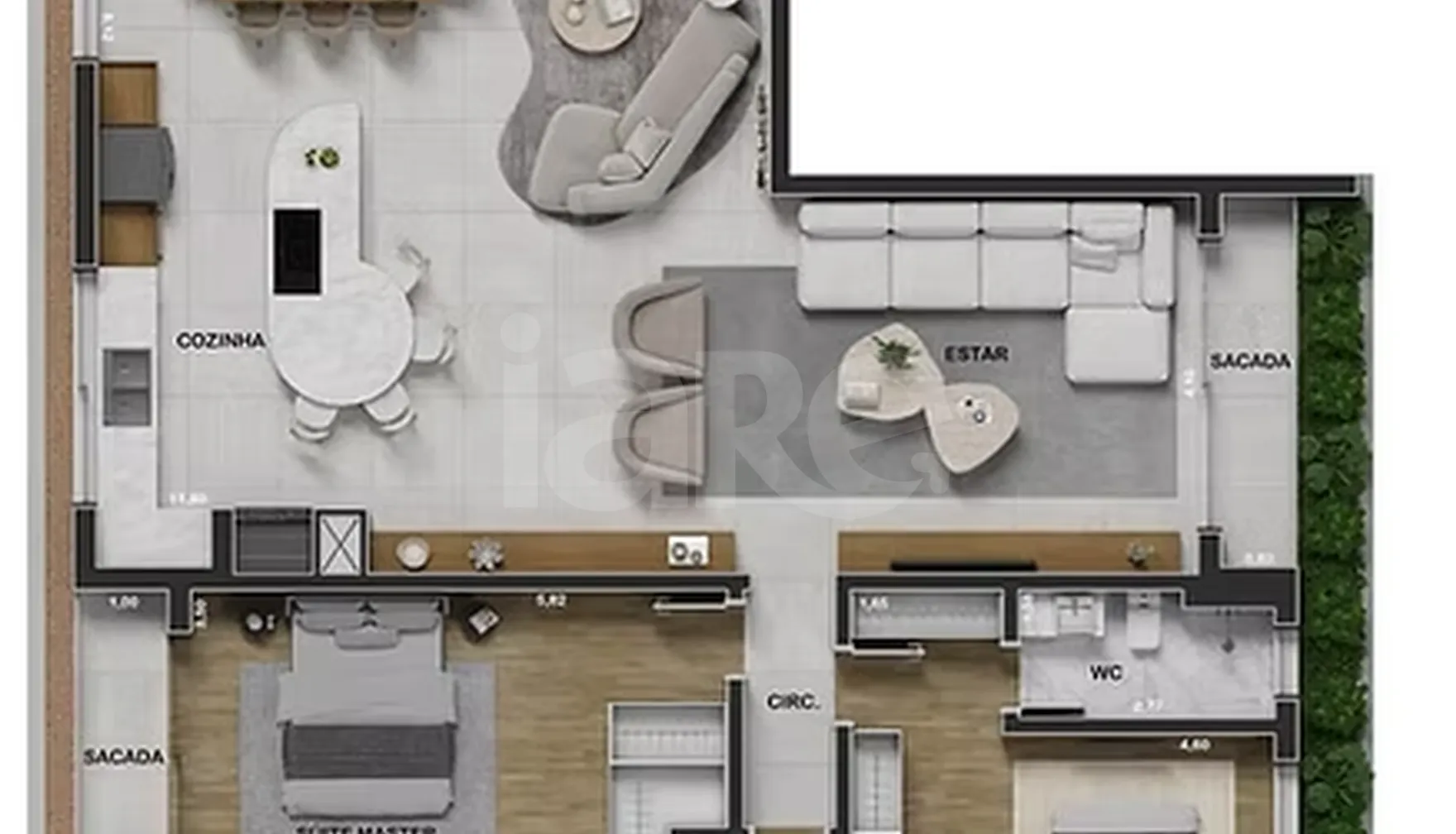 Planta — Planta final 05 - 3 dorm 193m²