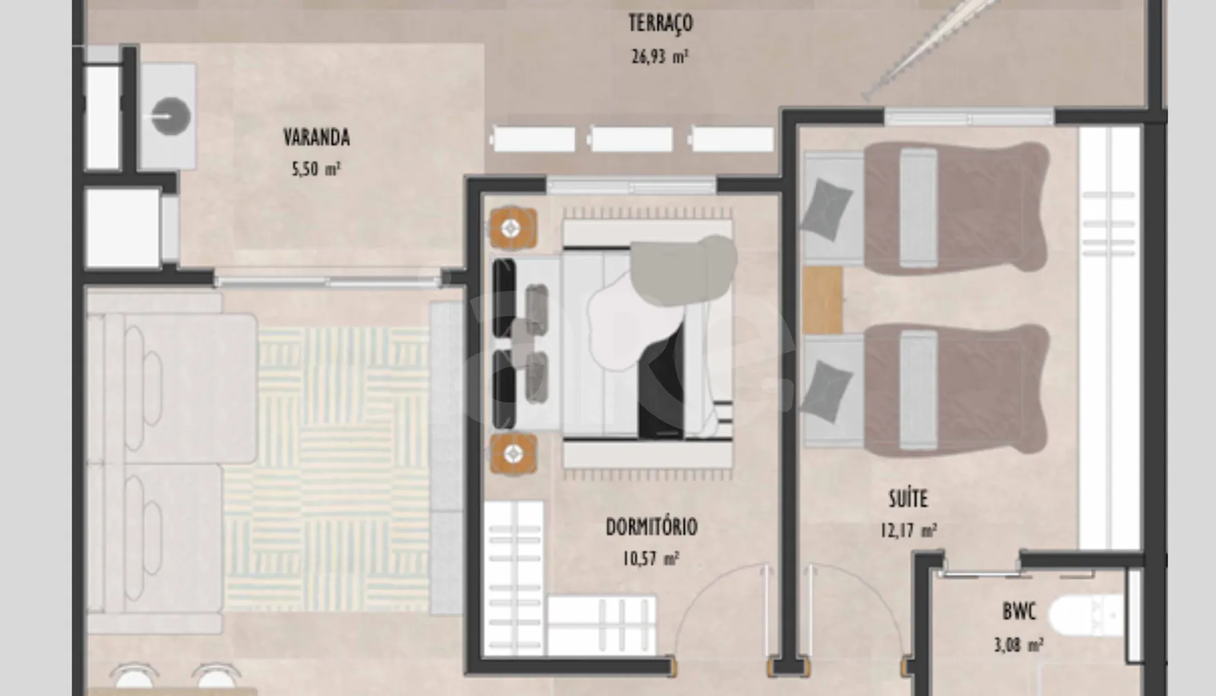 Planta — Garden 99,79 m²