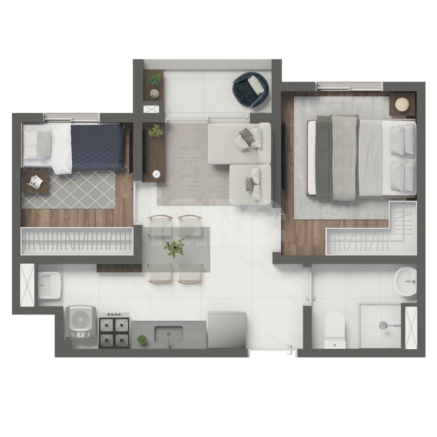 Planta — Apartamento 33,54 m²