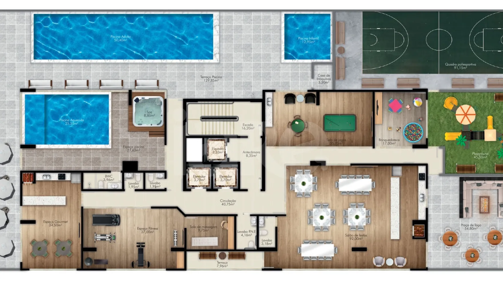 Planta — Pavimento lazer
