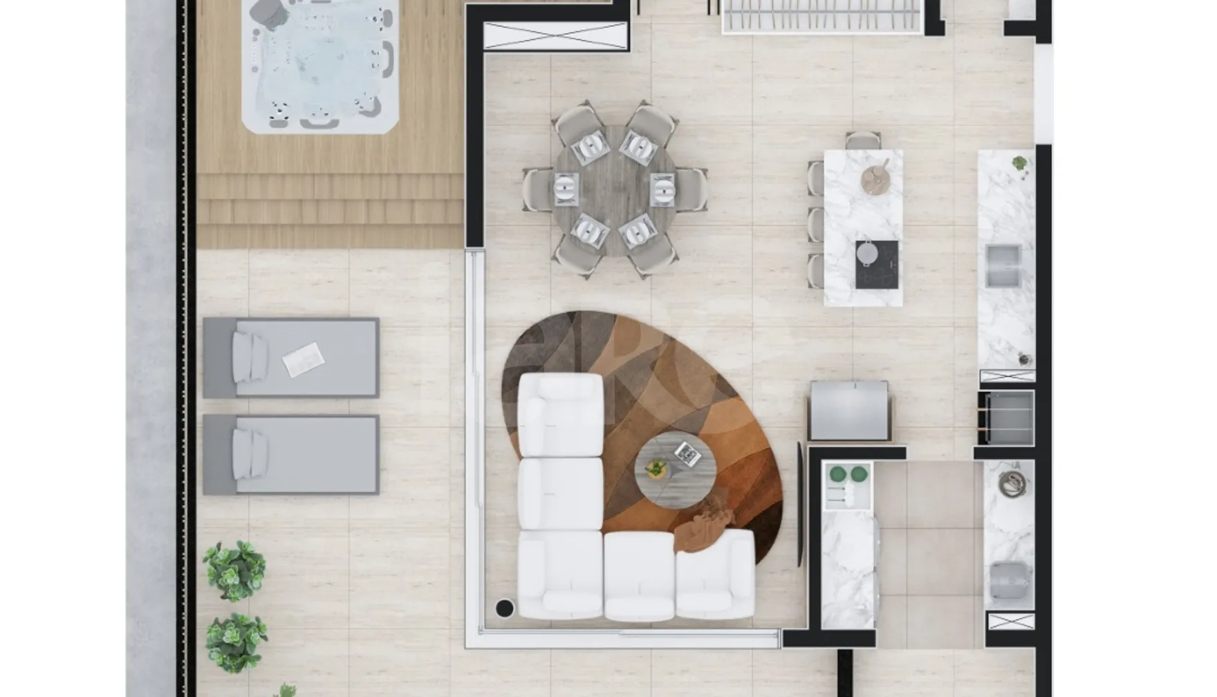 Planta — Cobertura Duplex 254,85 m²