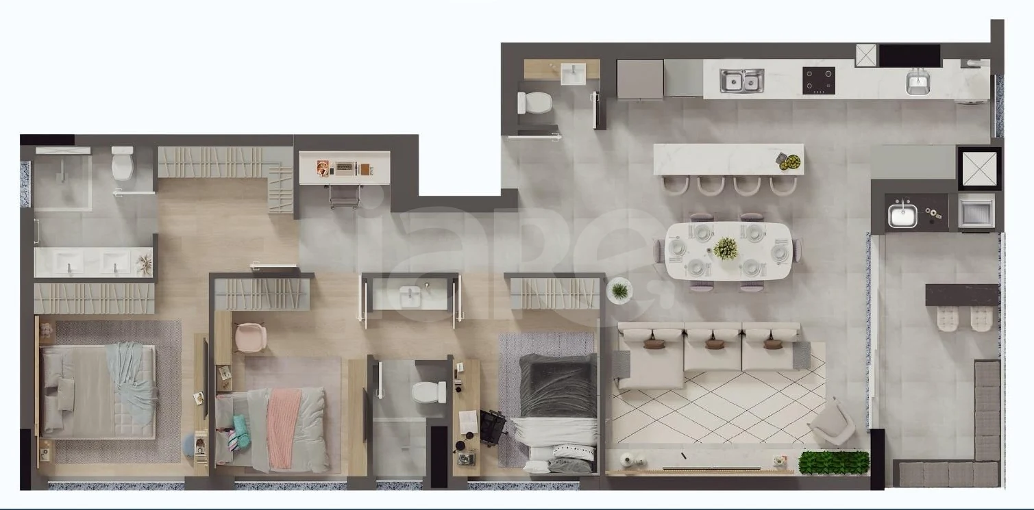 Planta — Cobertura Duplex 138,52 m²