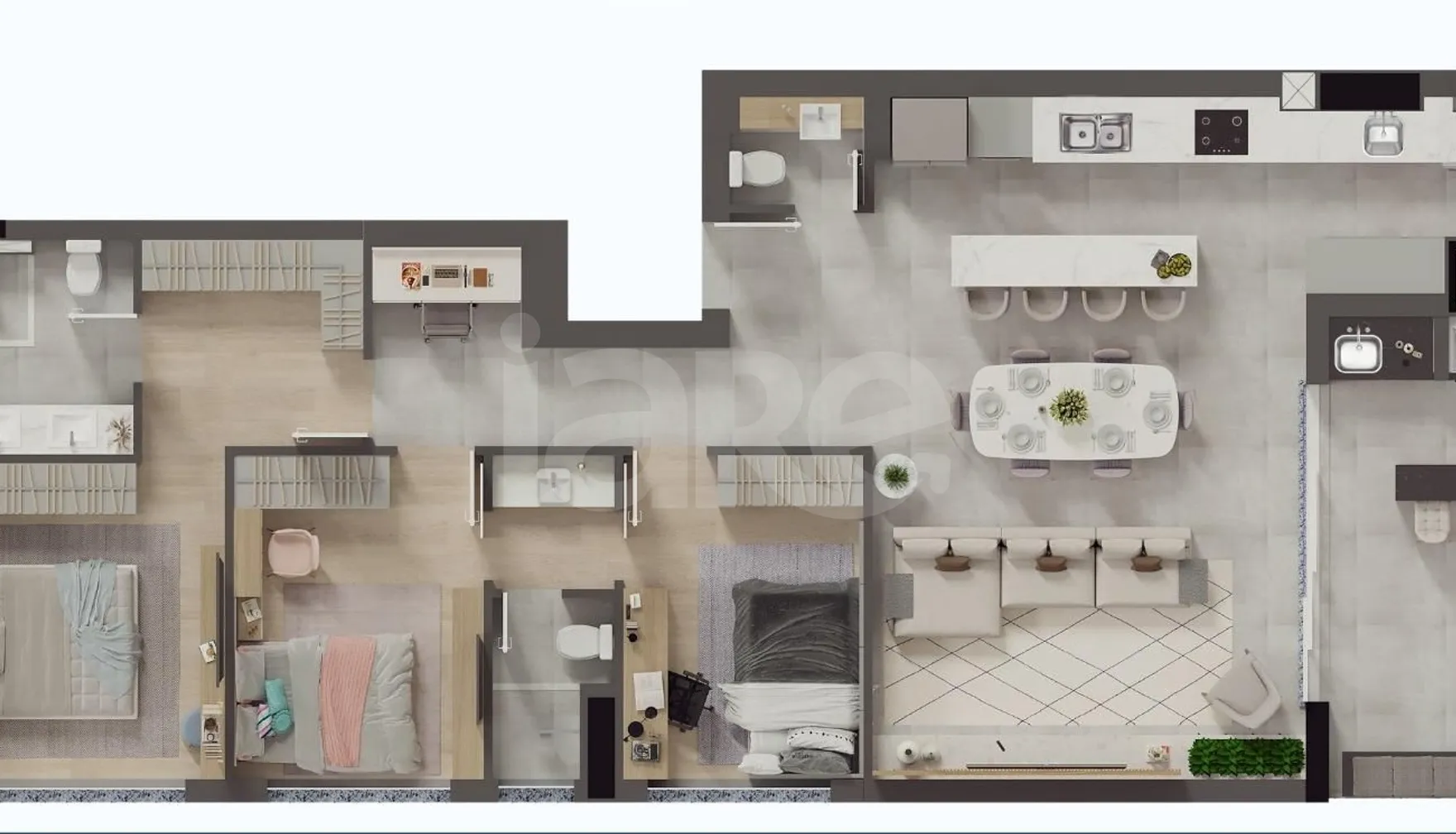 Planta — Cobertura Duplex 138,52 m²