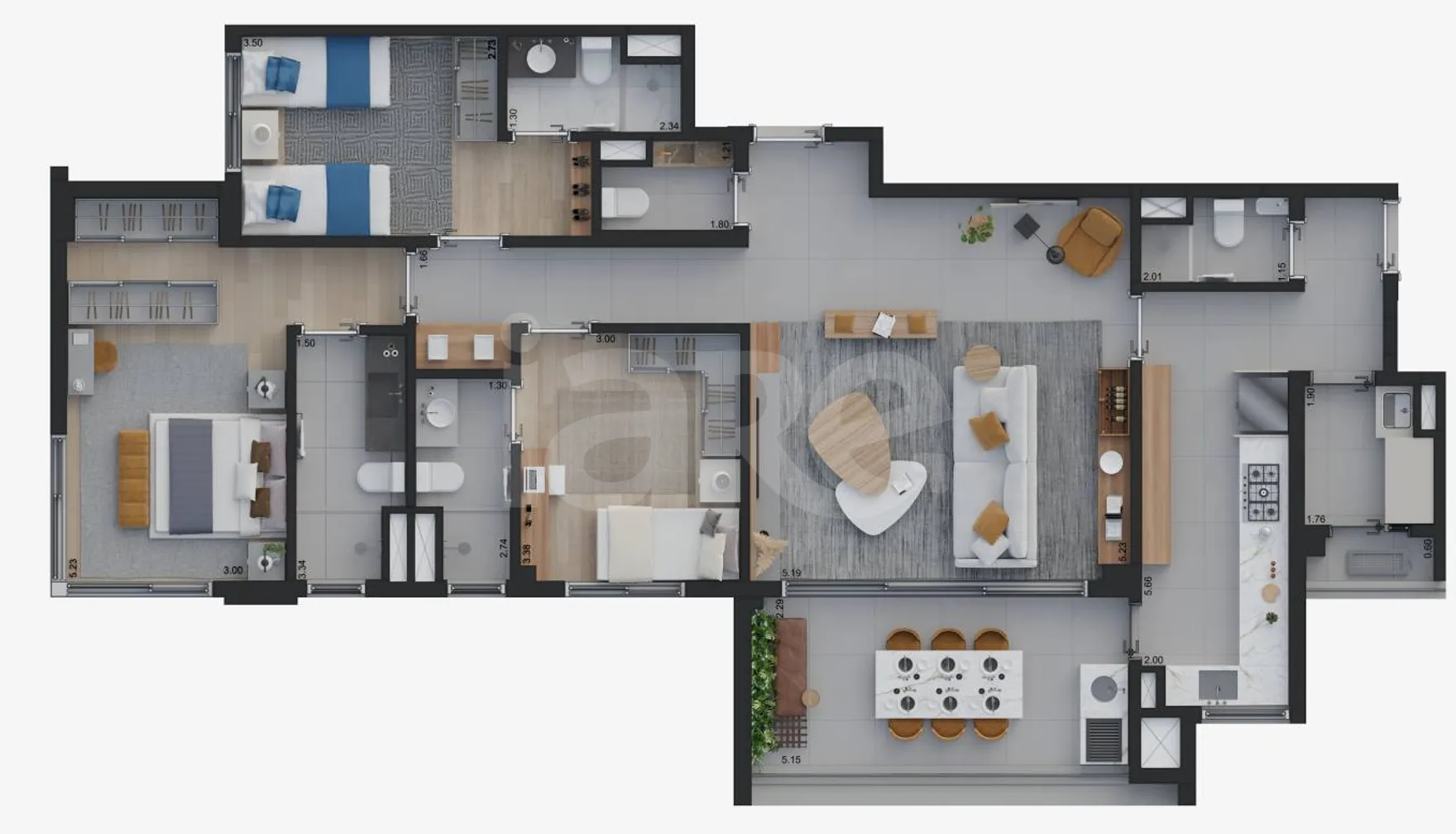 Planta — Apartamento 139,85 m²