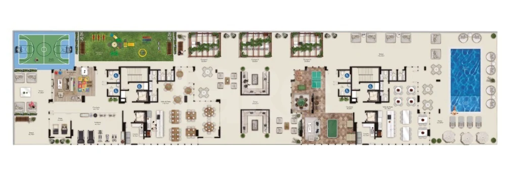 Planta — Pavimento lazer