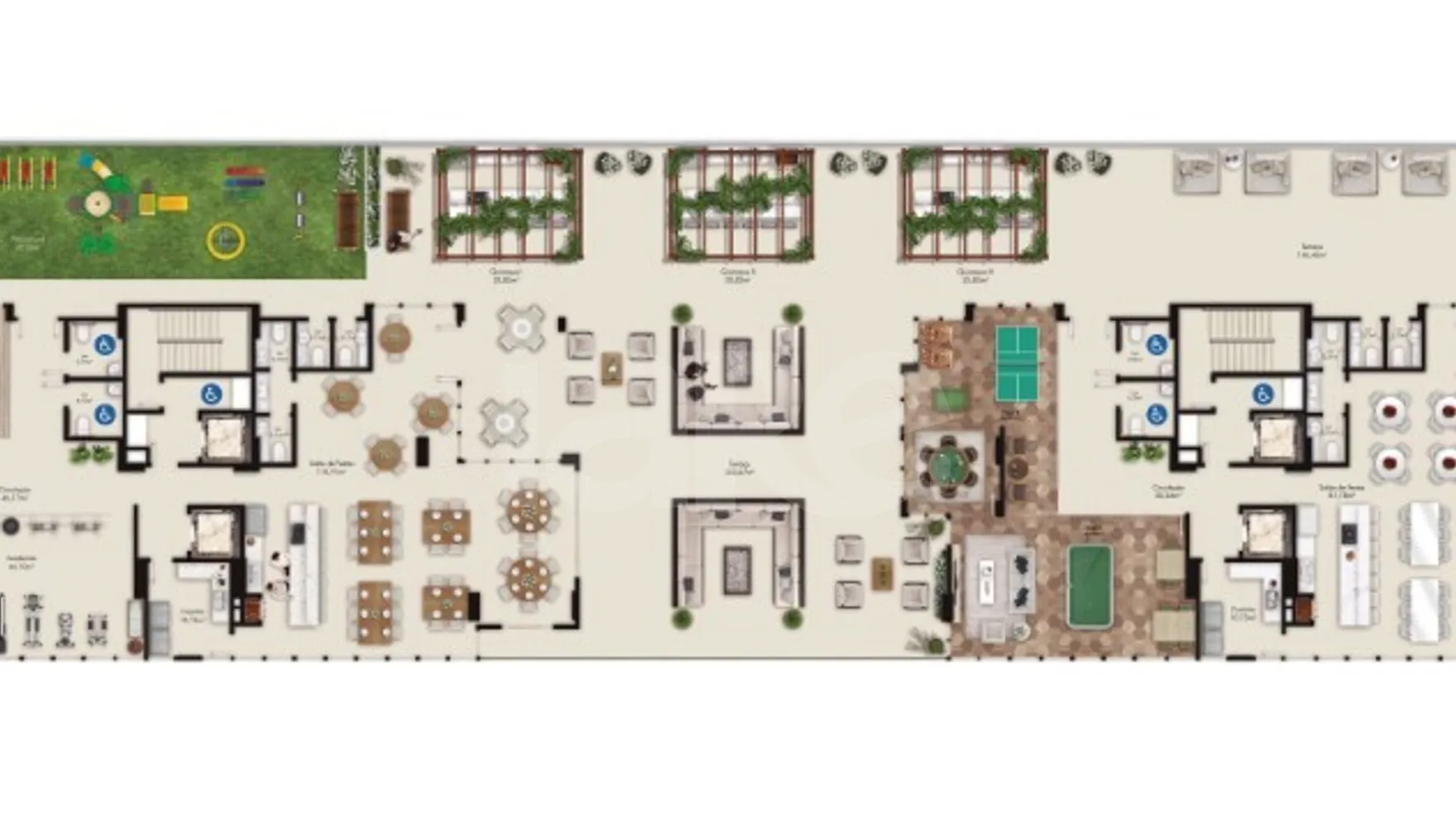 Planta — Pavimento lazer
