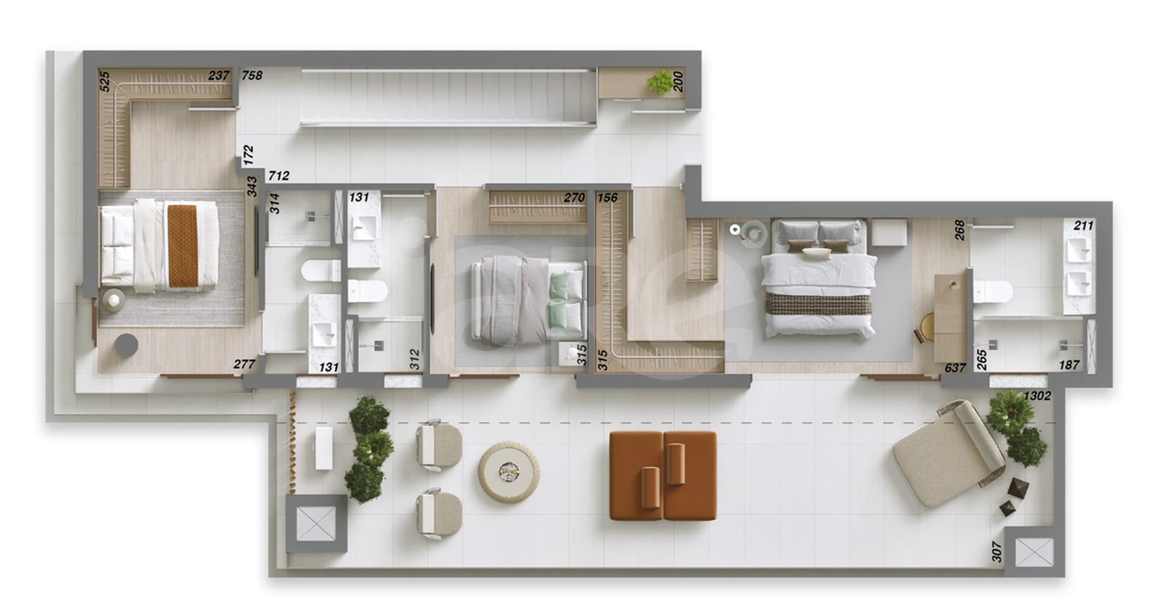Planta — Garden 334,42 m²