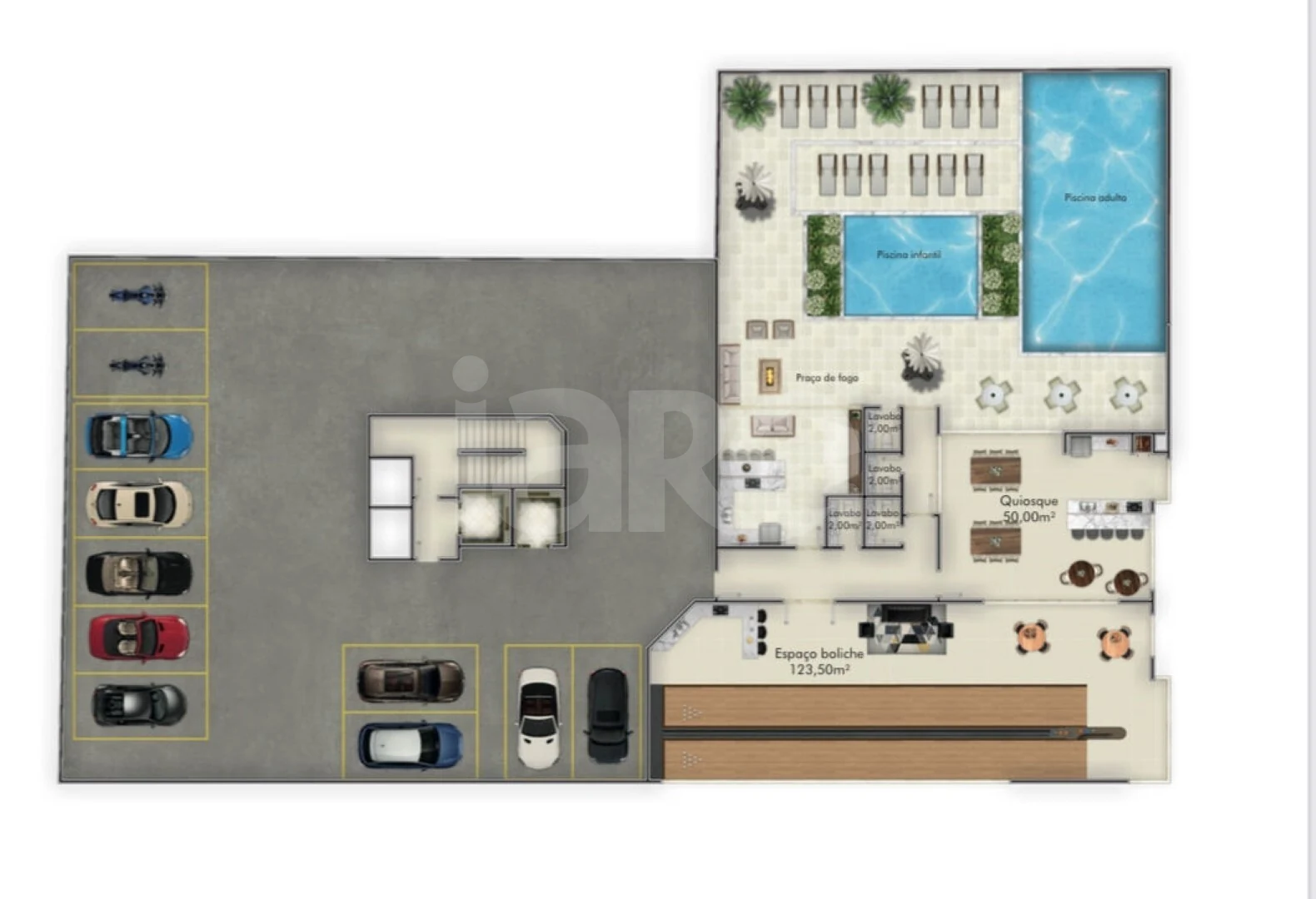Planta — Pavimento lazer