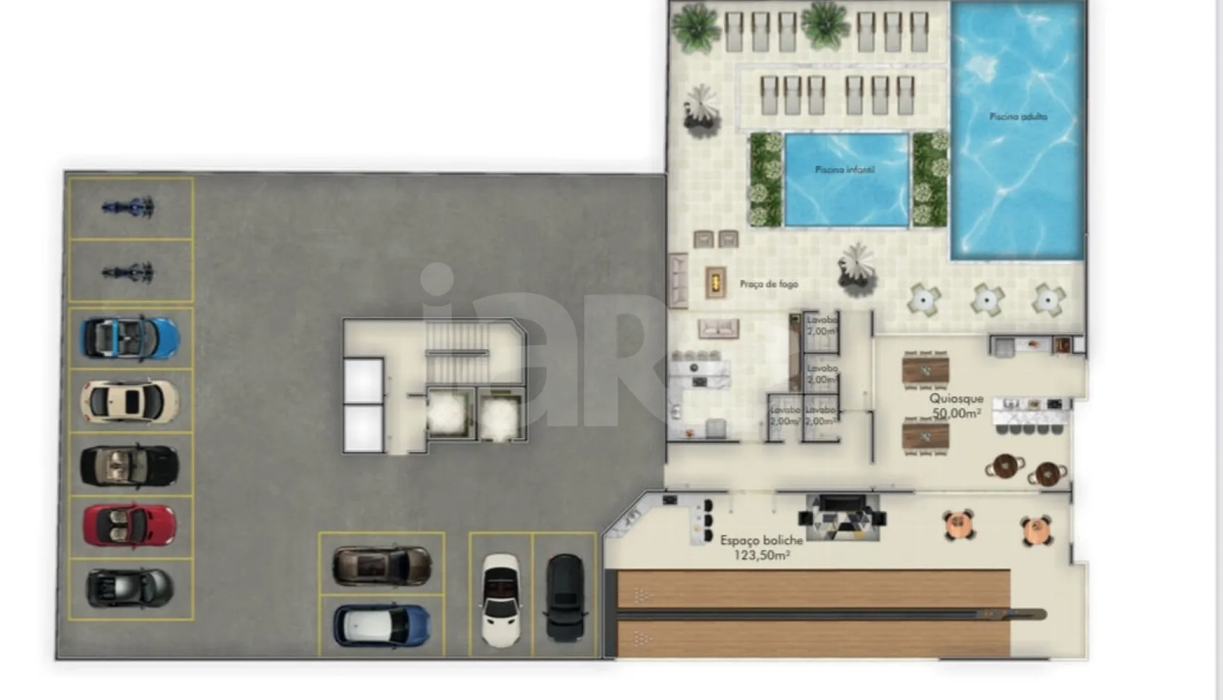 Planta — Pavimento lazer