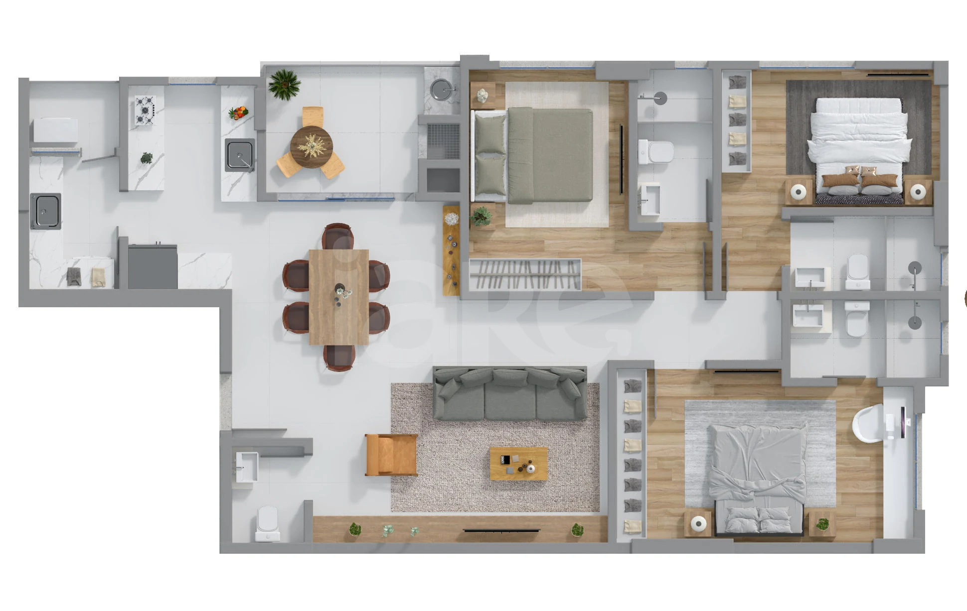 Planta — Apartamento 110,34 m²