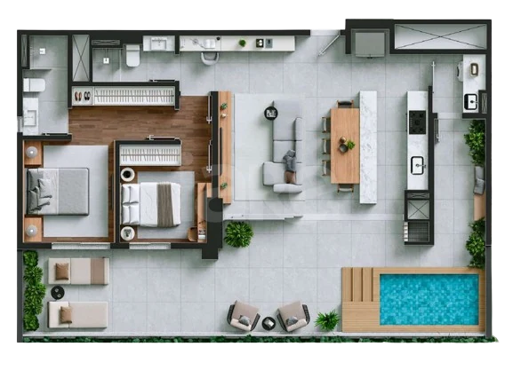 Planta — Garden 125,9 m²