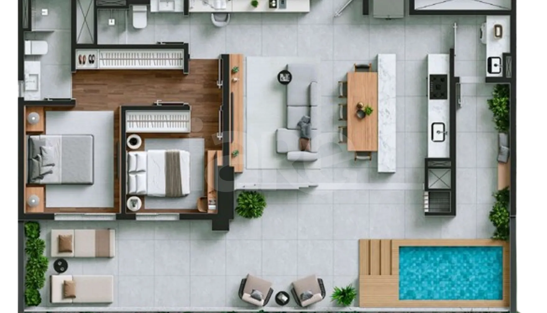 Planta — Garden 125,9 m²