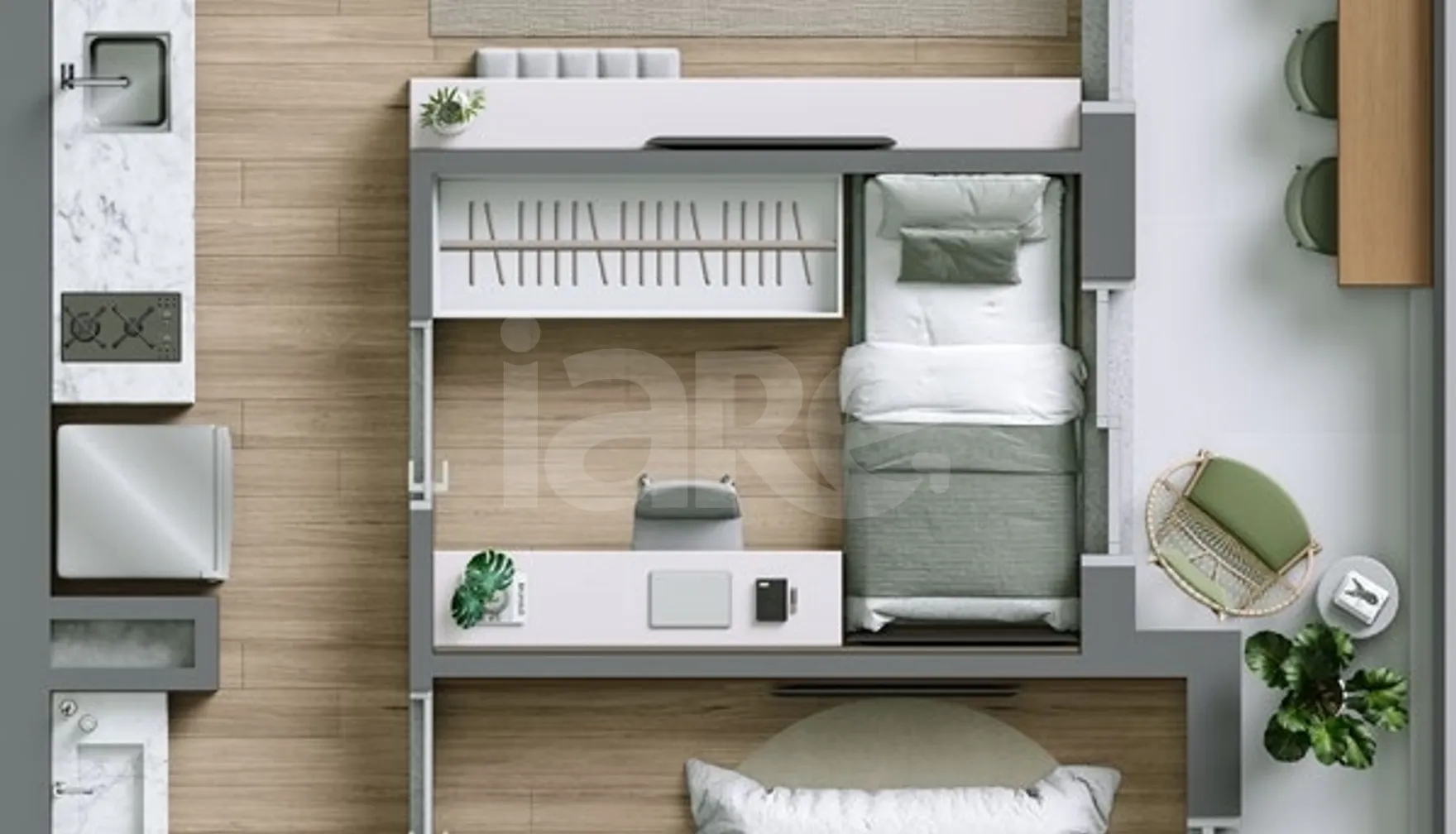 Planta — Apartamento 43,48 m²