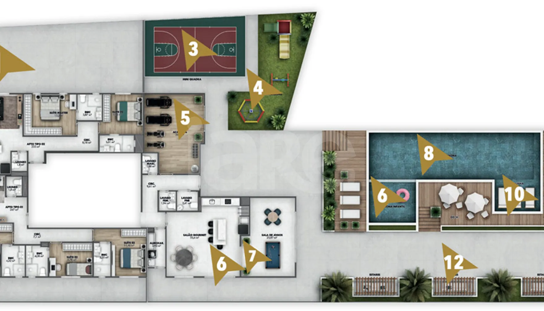 Planta — Pavimento lazer